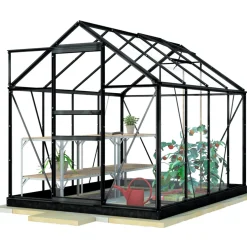 Kasvihuone Lykke Hybrid 5m2, musta
