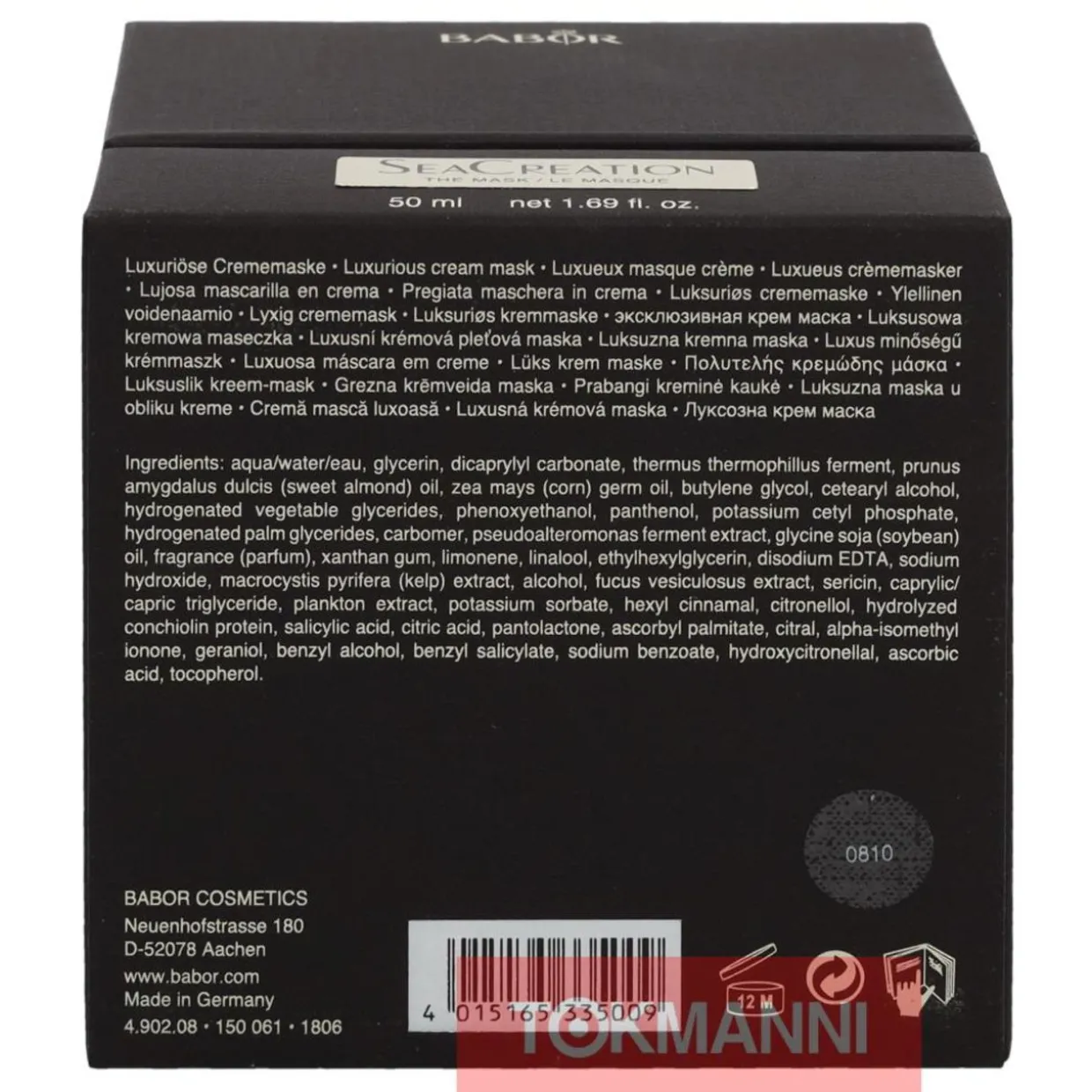 Kasvonaamio, Babor 50 ml SeaCreation The Mask