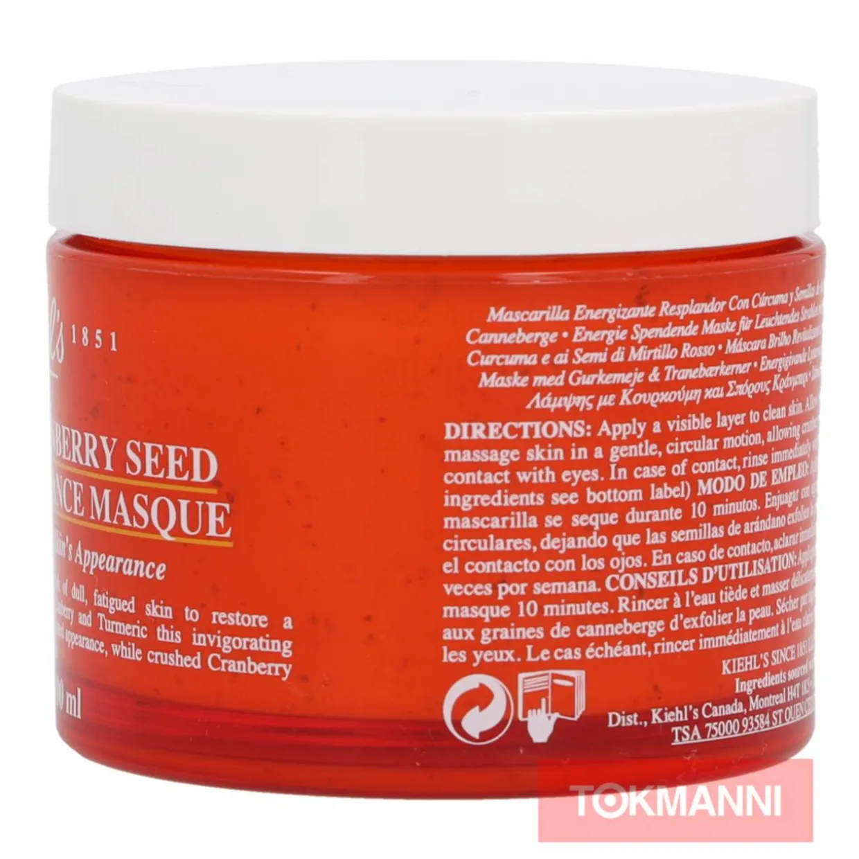 Kasvonaamio, Kiehl's 100 ml Turmeric & Cranberry Seed Energizing Radiance