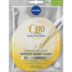 Kasvonaamio Nivea Q10 1 kpl Anti-Wrinkle Power Serum Infused