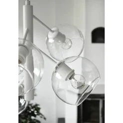 Kattovalaisin Aneta Lighting Atom 5-osainen, valkoinen/kirkas