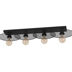 Kattovalaisin 4-os EGLO Ikeston 4x40W 95x33cm musta