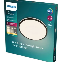 Kattovalaisin Philips Ozziet CL570 musta SceneSwitch 36W 27K