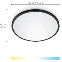 Kattovalaisin SuperSlim musta 22W