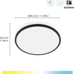 Kattovalaisin WiZ SuperSlim 16 W RD 27-65K TW, musta
