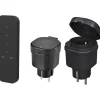 Kauko-ohjattava pistorasia 2-osainen IP44 16 A/3600 W