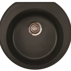 Keittiöallas Aqualine Ø 520 mm X-Granit grafiitinmusta