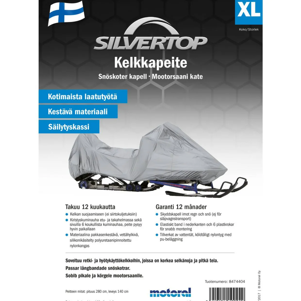 Kelkkapeite Silvertop XL