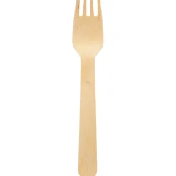 Kertakäyttöhaarukka Biopak 16 cm 10 kpl puinen