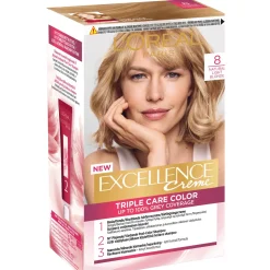 Kestoväri Loreal Excellence Creme 8 Natural Light Blonde