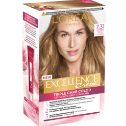 Kestoväri Loreal Excellence 7.31 Golden Beige Blonde