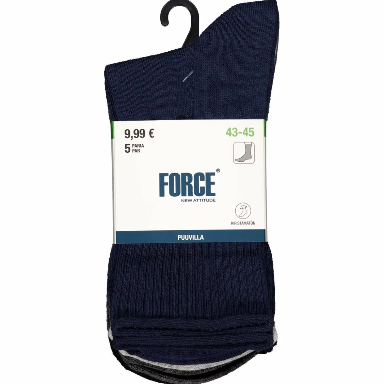 Kiristämättömät miesten sukat Force New Attitude 5 pr/pkt