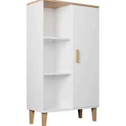 Kirjahylly Kocot 120 cm Denver valkoinen/beige
