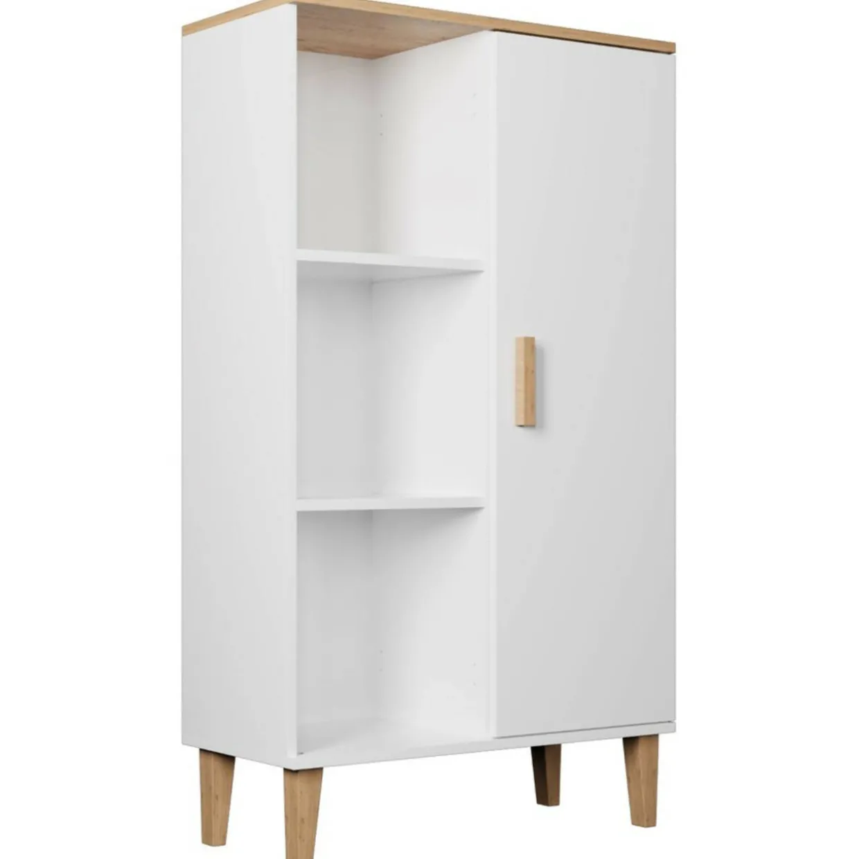 Kirjahylly Kocot 120 cm Denver valkoinen/beige