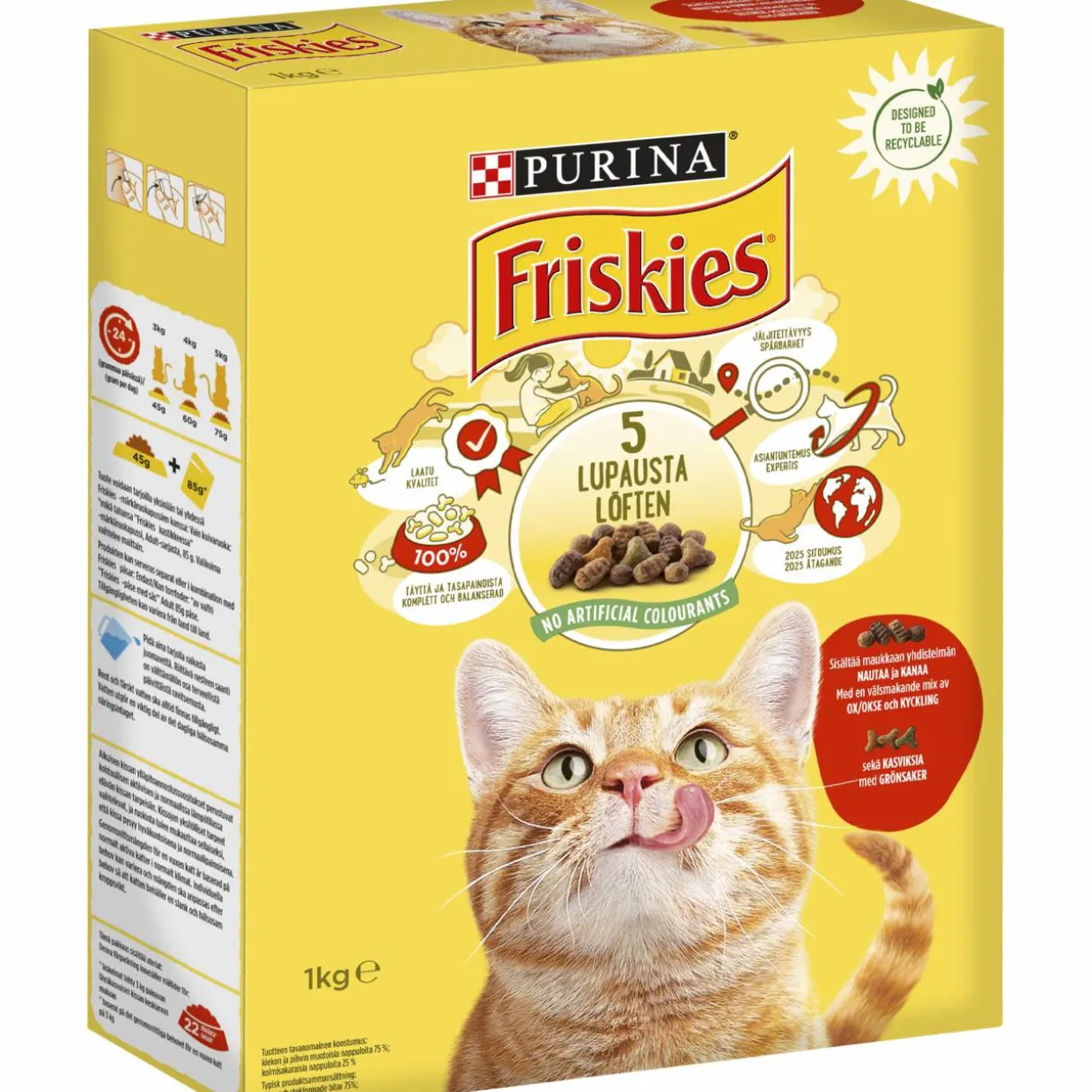 Kissanruoka Friskies 1 kg Adult nauta-kana-maksa