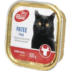 Kissanruoka Real Cat 100 g patee paloja hyytelössä