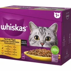 Kissanruoka Whiskas 12 x 85 g 1+ Siipikarjaherkut kastikkeessa