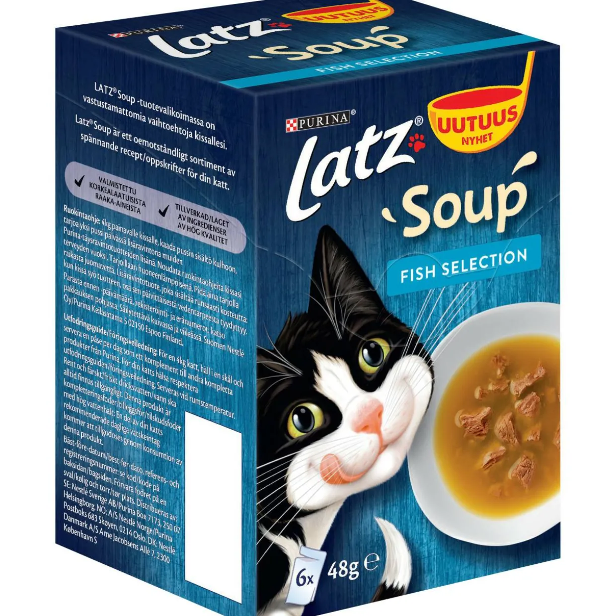 Kissanruoka 6 x 48 g Soup Fish Selection