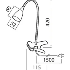 Kohdevalaisin Airam Stella Clip IP20 3W/830 280lm BK