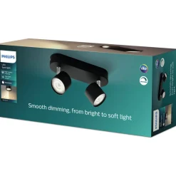 Kohdevalaisin Philips Star musta 2x4.5W