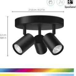 Kohdevalaisin WiZ Imageo musta 3x5W RGB