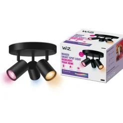 Kohdevalaisin WiZ Imageo musta 3x5W RGB