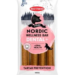 Koiran herkku Best Friend 100 g Nordic Wellness Bar Dental+ possu