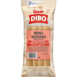 Koiran puruherkku Dibo 4 kpl 90 g rouhea nautatikku