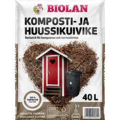 Komposti- ja huussikuivike Biolan 40 l turpeeton