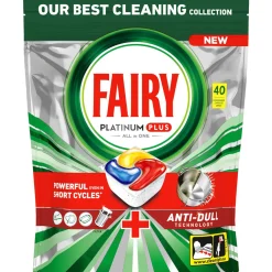 Konetiskitabletti Fairy 40 kpl Platinum Plus