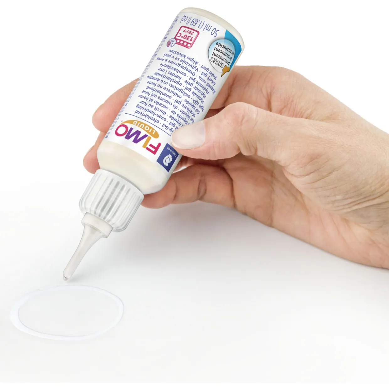 Koristegeeli FIMO 50 ml läpikuultava