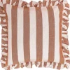 Koristetyyny Miny 45 x 45 cm raita ruskea/vaaleanpunainen