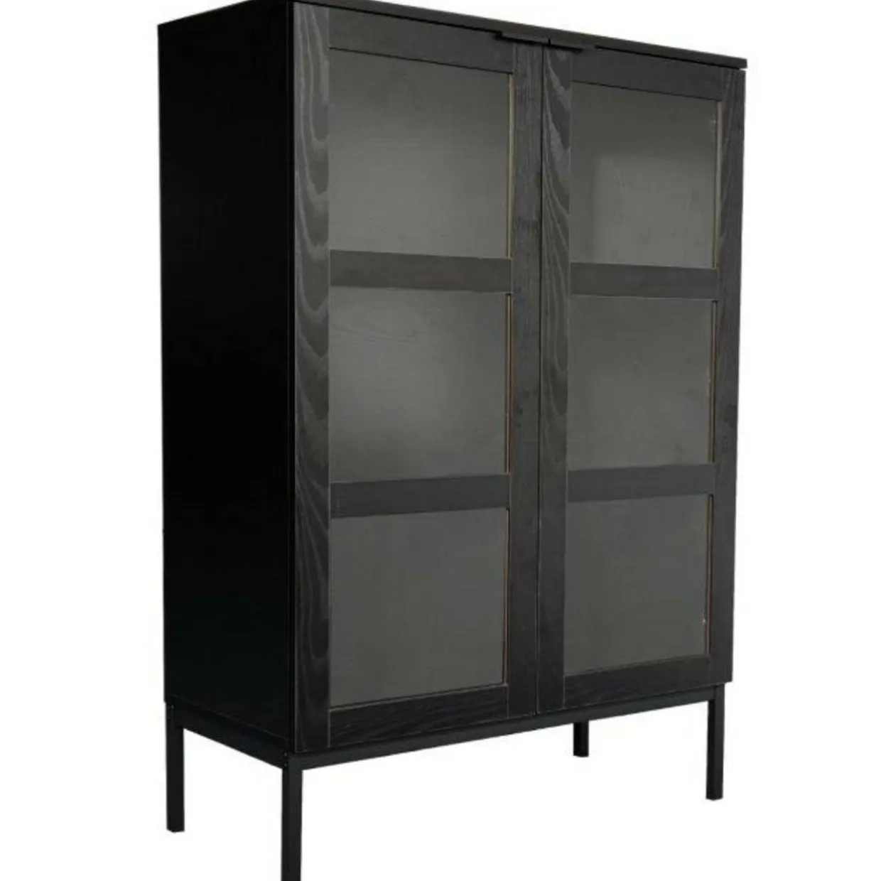 Korkea lasiovikaappi Tenstar 80 x 40 x 120 cm Siera musta