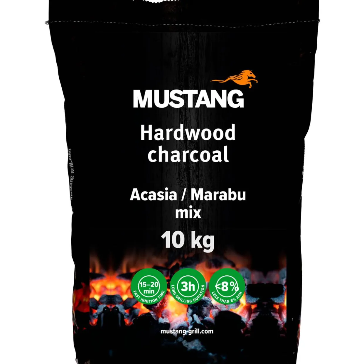 Kovapuu grillihiili Mustang akaasia / marabu 10 kg