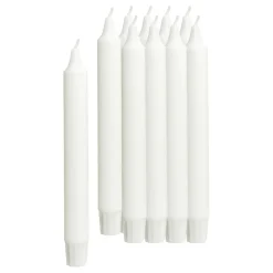 Kruunukynttilä valkoinen 20 cm 10 kpl/pkt