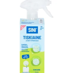 Käsitiskiainetabletti SINI 2 kpl + suihkepullo