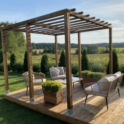 Kukkalaatikko 50 x 29 x 37 cm ruskea Patio Terassit