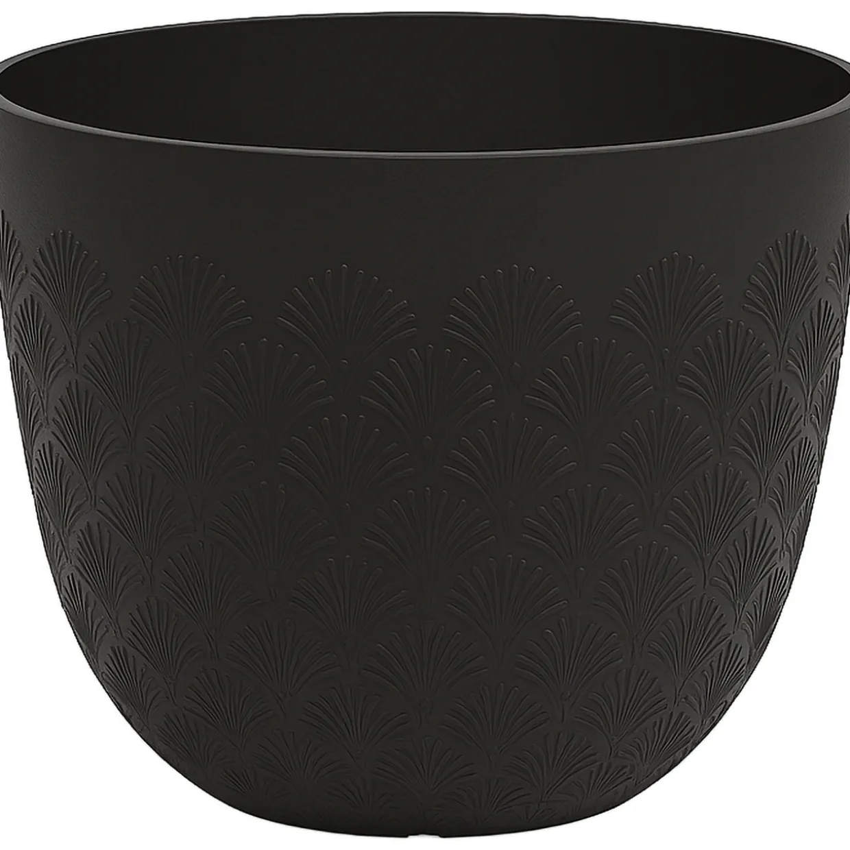 Kukkaruukku Multy Home Scalloped 30 cm, musta
