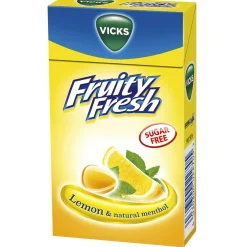Kurkkupastilli Vicks 40 g Fruity Fresh Lemon sokeriton