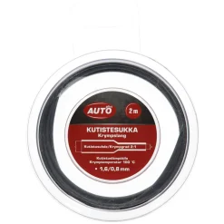 Kutistesukka 200 cm, 1,6/0,8 mm, musta