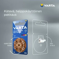 Kuulokojeparisto Varta 312 6 kpl