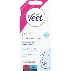 Kylmävahaliuskat Veet 20 kpl Pure kasvoille