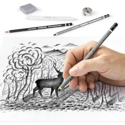 Kynäsetti Staedtler 12 osaa hiilipiirustus