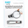 Kynsileikkurit suurennuslasilla