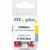 Laattaliitin 6,35 x 0,8 mm punainen, 10 kpl