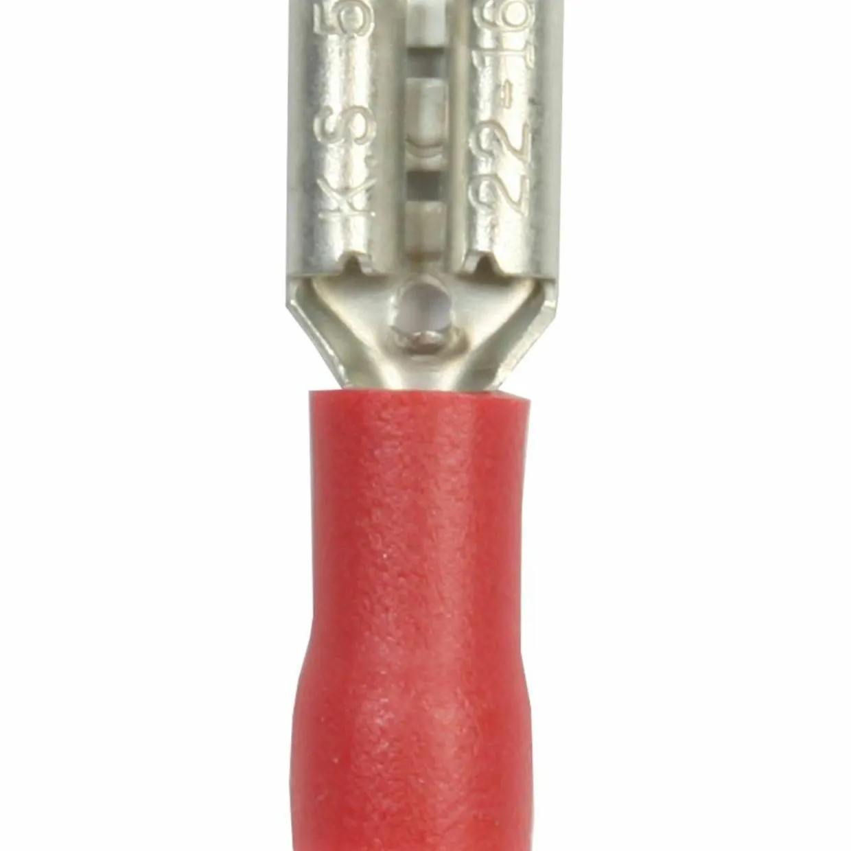 Laattaliitin 6,35 x 0,8 mm punainen, 10 kpl