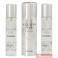 Lahjapakkaus, Chanel 60 ml Allure Homme Sport Edt Twist and Spray 3 x 20 ml
