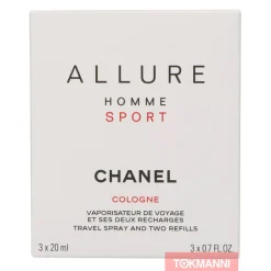 Lahjapakkaus, Chanel 60 ml Allure Homme Sport Edt Twist and Spray 3 x 20 ml