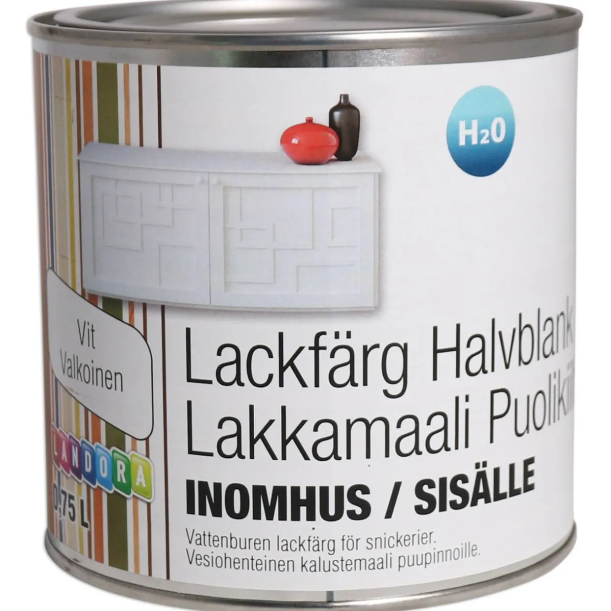 Lakkamaali V 0,75 l puolikiiltävä valkoinen