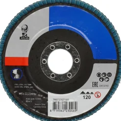 Lamellilaikka Atlas 115x22,23mm P120 lasikuitutausta